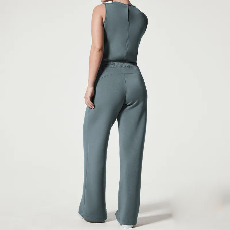 Desiree - Ärmelloser unifarbener Jumpsuit