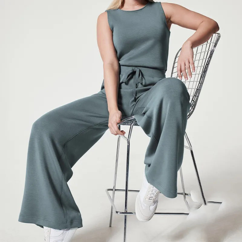 Desiree - Ärmelloser unifarbener Jumpsuit