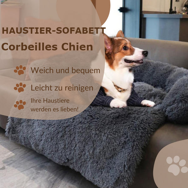 Haustier-Sofabett™ | Beruhigender Möbelschoner und perfekter Schönheitsschlaf.