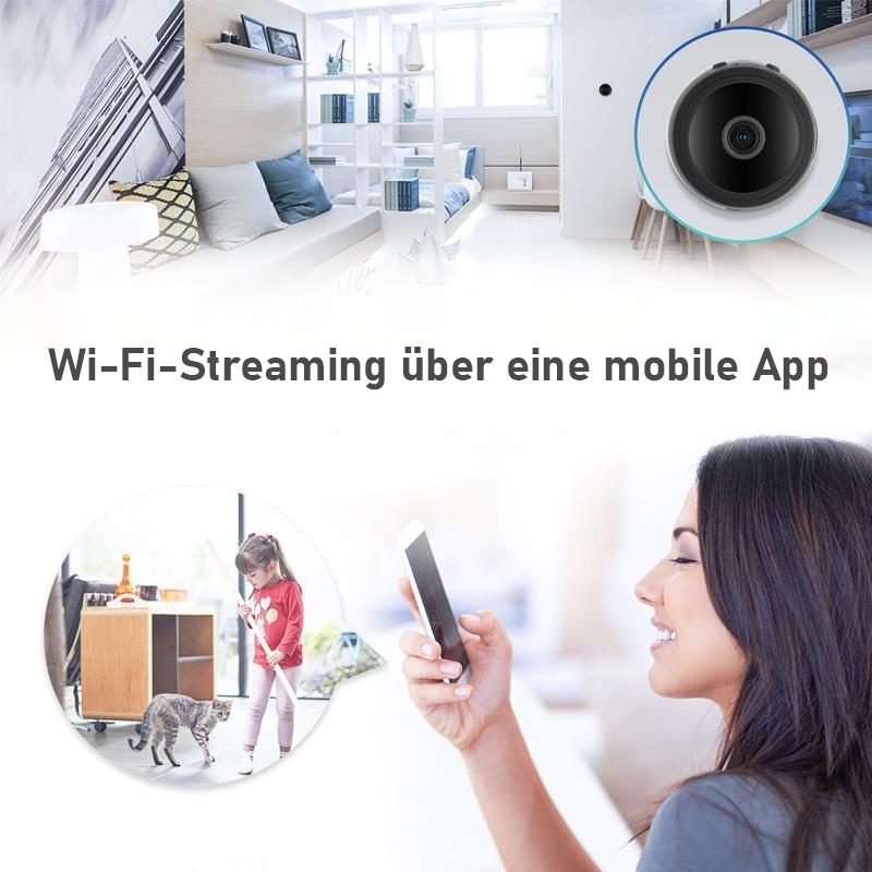 Mini-WiFi-Kamera | Einfach und überall gesichert in und um Ihr Haus