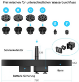 Flowy™ | Solar-Wasserpumpe Schwimmender Springbrunnen