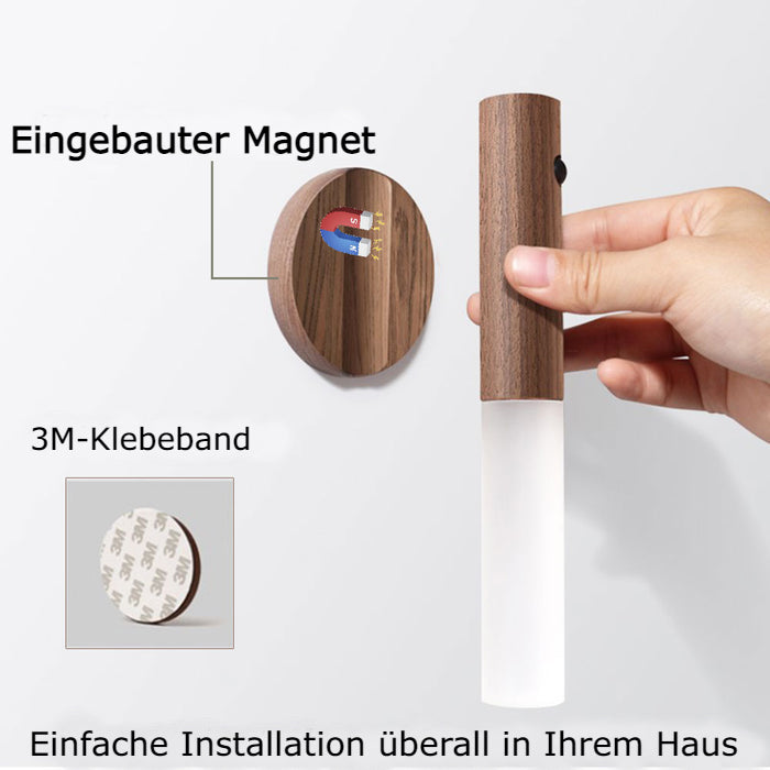 (1+1 Gratis) MagnetLight™ - Magnetische Wandleuchte aus Holz